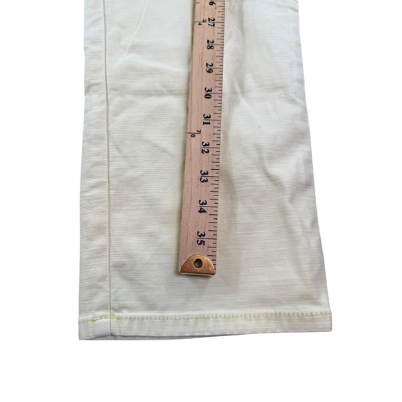 Pilcro Pants Womens 32 Yellow Utility Cargo Zip Pockets Straight Leg Casual - Picture 6 of 6